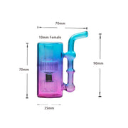 Farbige 10mm Female Matrix Double Perc Wasserpfeife Glasbong