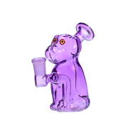 14 mm farbige Ölbrenner-Glaspfeife in Hundform mit Bubbler-Bong und Kopf