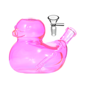 4 Zoll 14 mm weiblich Niedliche Ente Form Glas Wasserpfeife Bong Dab Rig