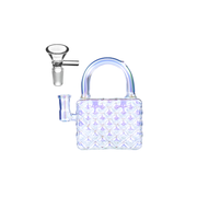 14 mm farbige modische  taschenförmige Wasserpfeife aus Glas mit Kopf