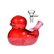 4 Zoll 14 mm weiblich Niedliche Ente Form Glas Wasserpfeife Bong Dab Rig