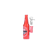 4,5 Zoll tragbare Bierflaschenform 14 mm weibliche Glaswasserpfeife Bubbler Bong