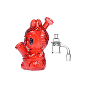 Farbige tragbare Cartoon-Glasbong mit 14-mm-Innengewinde für Wasserpfeifen