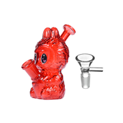 Farbige tragbare Cartoon-Glasbong mit 14-mm-Innengewinde für Wasserpfeifen