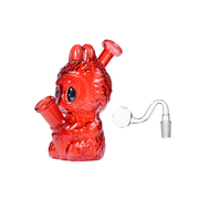 Farbige tragbare Cartoon-Glasbong mit 14-mm-Innengewinde für Wasserpfeifen