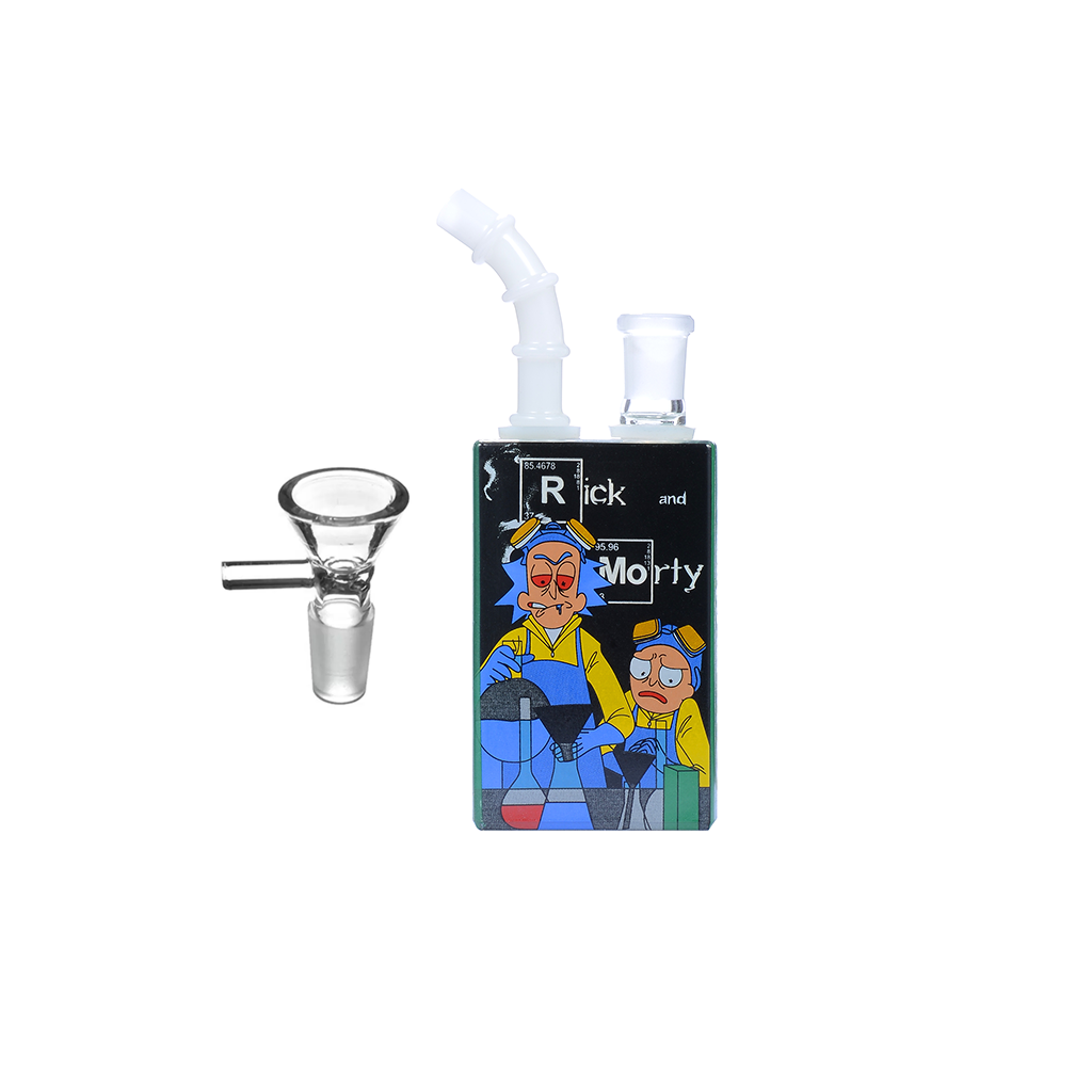 14 mm weibliche Saftbox-förmige Wasserpfeife Glas-Bong-Schalen-Set