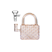 14 mm farbige modische  taschenförmige Wasserpfeife aus Glas mit Kopf