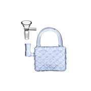 14 mm farbige modische  taschenförmige Wasserpfeife aus Glas mit Kopf