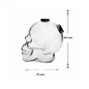 Farbige Totenkopf Form Glas Öl Brenner Pfeife Rauchen Wasserpfeife Bong mit Bowl Kit