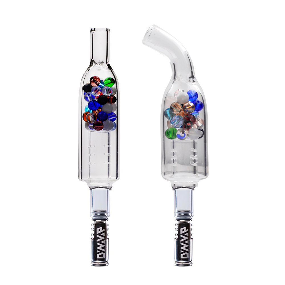 Gerades gebogenes Mundstück XL Rocket Beaded Glass Stem Tube für Dynavap