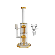13-Zoll-Glasbong mit Doppelkammer-Baumperkolator und 18-mm-Anschluss