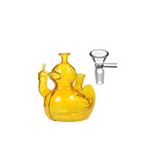 Farbige 14-mm-Glasbong im Duck-Finger-Stil