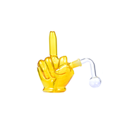14-mm-Innengewinde, 15 cm, in Form eines Mittelfingers, Bubbler-Wasserpfeife, Bong, Glas, Ölbrenner