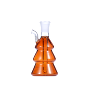 10 mm Mini-Wasserpfeife in Form eines Weihnachtsbaums aus Glas für Duftöle