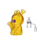 Farbige tragbare Cartoon-Glasbong mit 14-mm-Innengewinde für Wasserpfeifen