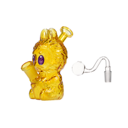 Farbige tragbare Cartoon-Glasbong mit 14-mm-Innengewinde für Wasserpfeifen