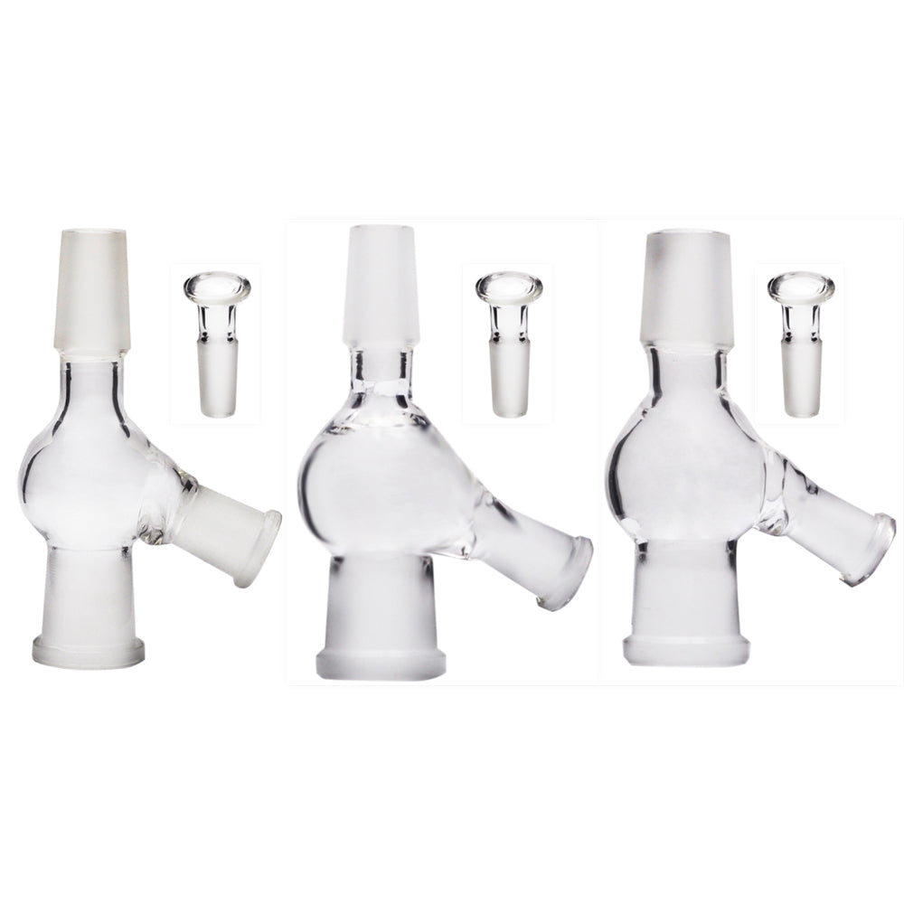 18mm 14mm 10mm männlich weiblich Pass durch Elev8R Glas Injektor Schüsseln Adapter mit 10 mm Glasstopfen