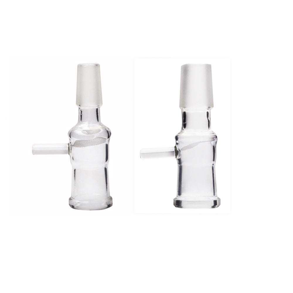 18 mm 14 mm männlich  Elev8R Injektorschale aus Glas mit Griff aus Metallsieb