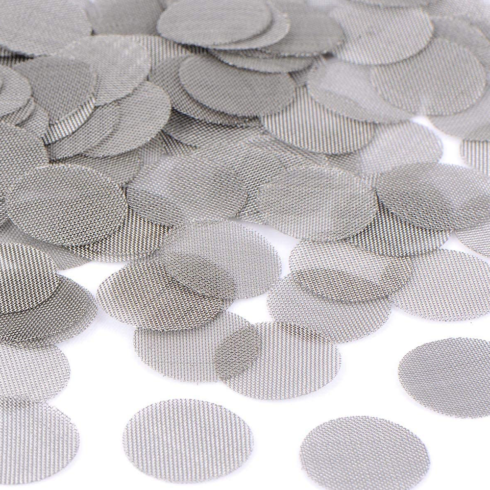 50PCS SS Ersatzsiebe für Rauchpfeifen Tabakpfeifen 9.5/10/12.7/15/15.88/18/19/20/25.4mm