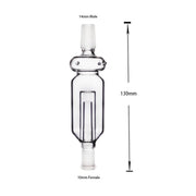10 mm 14 mm Glasadapter Stecker auf Buchse Wasserpfeife Bong Ash Catcher Reclaimer Bubbler