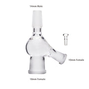 18mm 14mm 10mm männlich weiblich Pass durch Elev8R Glas Injektor Schüsseln Adapter mit 10 mm Glasstopfen