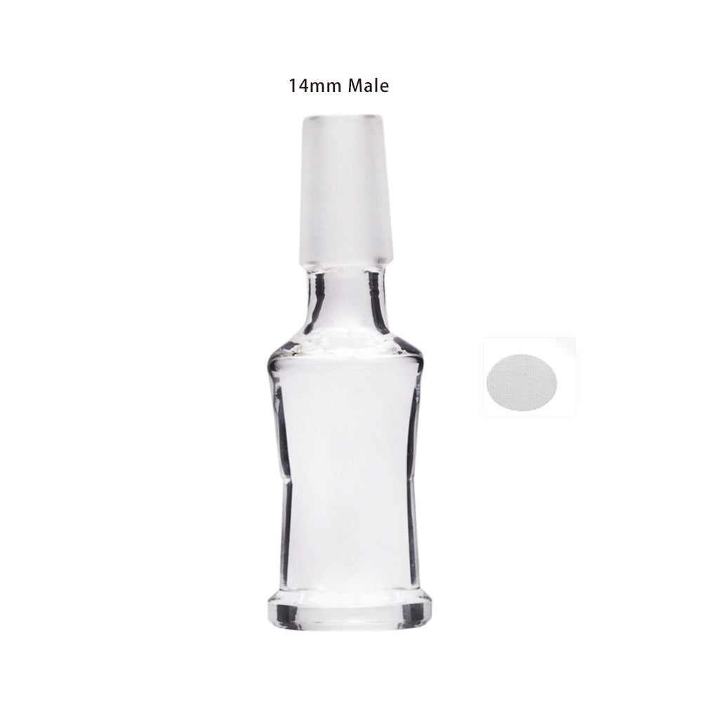 Wasserpfeife Dab Rig Ball Vape 14mm 18mm Männlicher Glasinjektoradapter mit Metallsieb