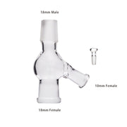 18mm 14mm 10mm männlich weiblich Pass durch Elev8R Glas Injektor Schüsseln Adapter mit 10 mm Glasstopfen