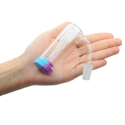 45 90 Grad 14 mm männlich weiblich Reclaim Catcher Glasadapter mit Silikonglas