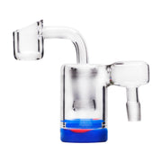 Zwei verschiedene Oil Glass Ash Catcher Reclaim Catcher-Versionen mit Silikonbehälter und 14-mm-Quarz-Banger