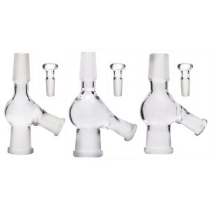 18mm 14mm 10mm männlich weiblich Pass durch Elev8R Glas Injektor Schüsseln Adapter mit 10 mm Glasstopfen