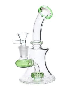 6,5-Zoll-Duschkopf mit gebogenem Hals, Perkolator, Wasserpfeife, Glasbong, Dab-Banger-Set