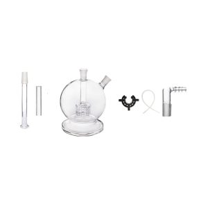6 in 1 Aktualisierte Flat Earth Version 14mm Mega Globe Glas Wasserpfeife Dab Rig Komplettset