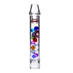Tinymight 2 Perlenstiel Glasrohr mit klaren Mundstück 80mm