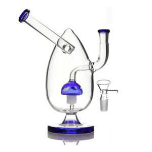 8 Zoll XL gefleckte eiförmige 14 mm Wasserpfeife Glas Pilz-Perc-Bong