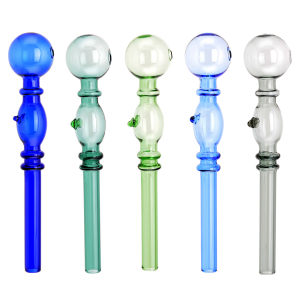 2PCS Dual Ball Bubbler Form Glas Öl-Brenner-Pfeife
