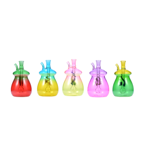 Farbiges 4-Zoll-Glasrohr-Set mit fettem Kürbis-Bubbler-förmigem Ölbrenner
