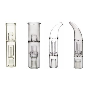 Gerade gebogene 14mm weibliche Matrix Perc Bubbler Glas Wasserpfeife Bong