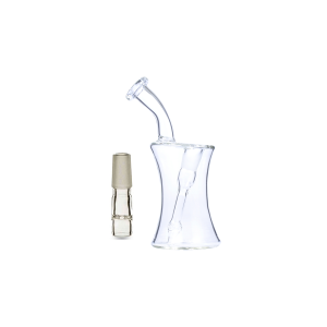 Tragbare Isthmus-Bubbler-Glaswasserpfeife mit 10 mm, 14 mm und 18 mm WPA-Adapter für Arizer Solo 3, 2 Air Max SE