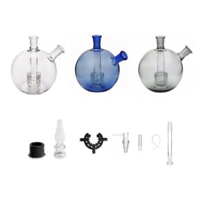 Mega Globe Glas Wasserpfeife Bong Dab Rig Adapter Peitsche Kit für Storz Bickel mächtig mächtig + Crafty +