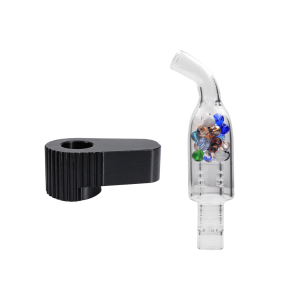 Gerades, gebogenes „Rocket XL“-Glasmundstück mit Adapter-Set für „Limelight Frolic“