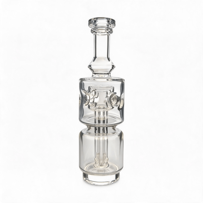 Puffco Peak Pro – Glas-Bubbler mit 4 Löchern, Doppelkammer, Diffusor und Perkolator